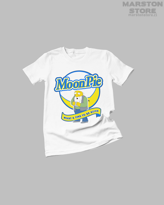 Polera blanca de Los Simpson con Jasper Beardley