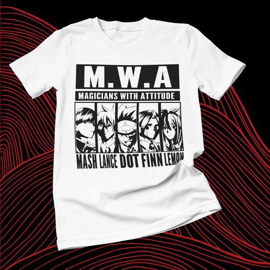Polera blanca de Mashle: Magic and Muscles