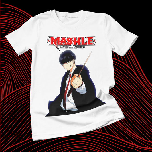 Polera blanca de Mashle: Magic and Muscles