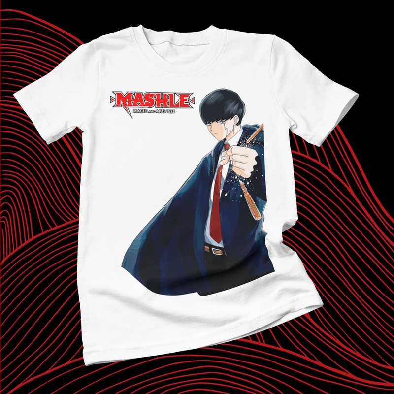 Polera blanca de Mashle: Magic and Muscles