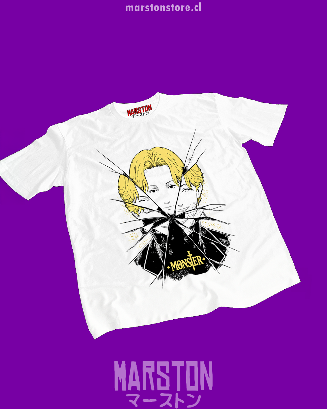 Polera blanca de Monster