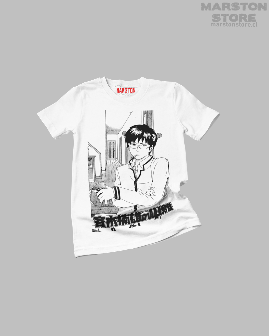 Polera blanca de Saiki Kusuo no Psi-nan