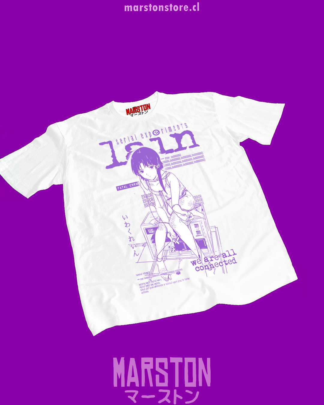 Polera blanca de Serial Experiments Lain