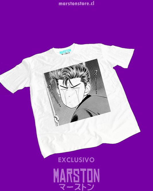 Polera blanca de Slam Dunk con Hanamichi Sakuragi
