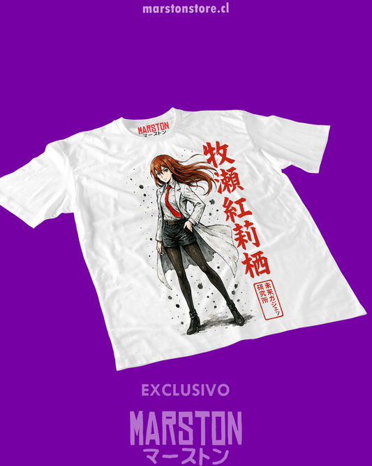 Polera blanca de Steins;Gate con Kurisu Makise