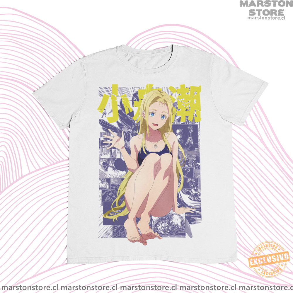 Polera blanca de Summer Time Rendering con Ushio Kofune