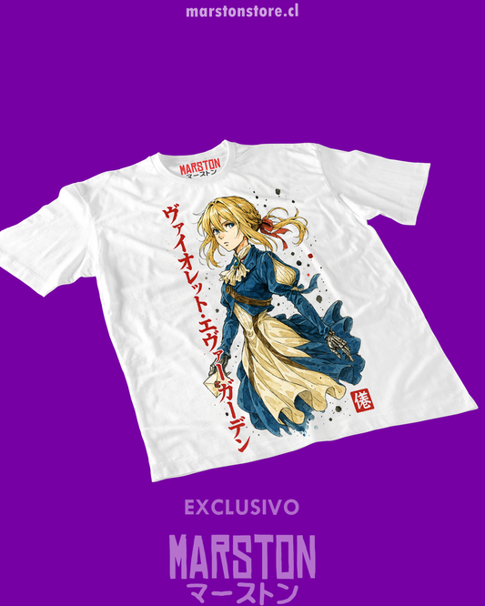 Polera blanca de Violet Evergarden