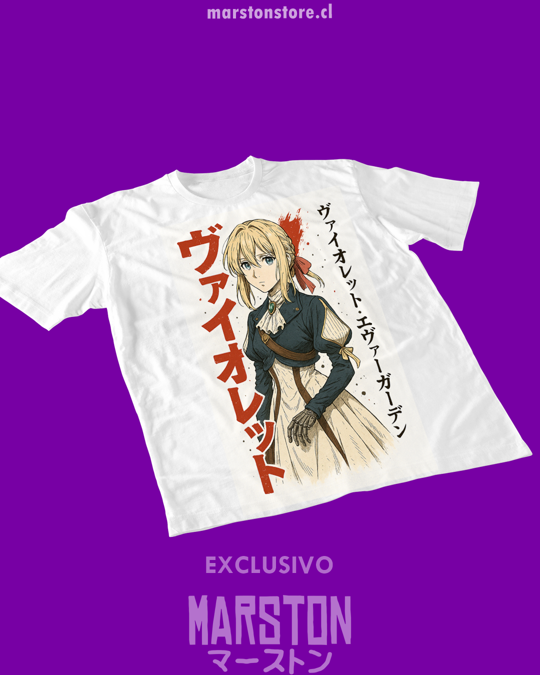 Polera blanca de Violet Evergarden