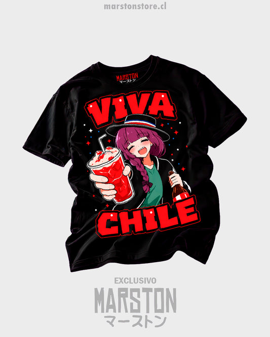 Polera negra Bocchi The Rock Kikuri Hiroi Viva Chile fiestas patrias 18 de septiembre