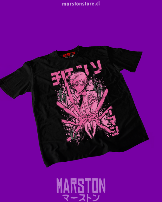 Polera Chainsaw Man con diseño de Denji