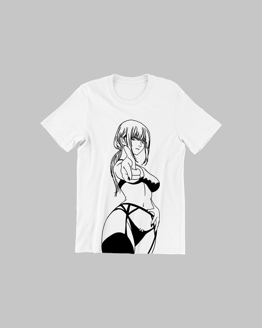 Polera Chainsaw Man con diseño de Makima
