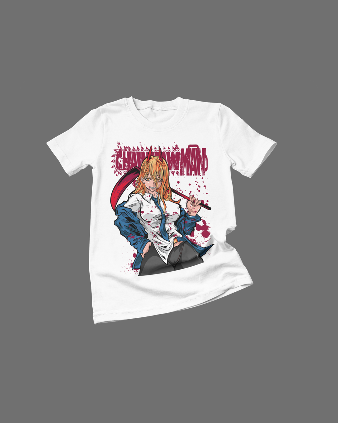 Polera Chainsaw Man con diseño de Power