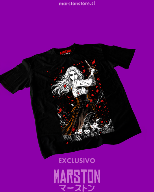 Polera negra Clair Obscur: Expedition 33 con diseño de Maelle