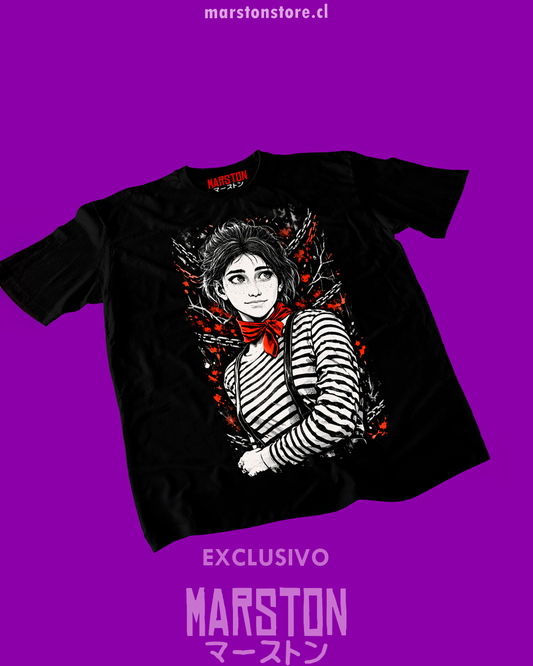 Polera negra Clair Obscur: Expedition 33 con diseño de Maelle