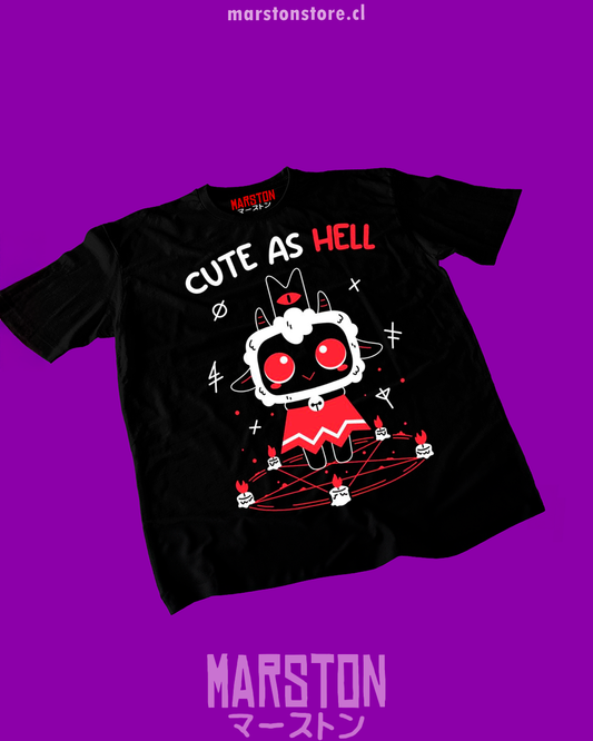 Polera negra con diseño de Cult of the Lamb