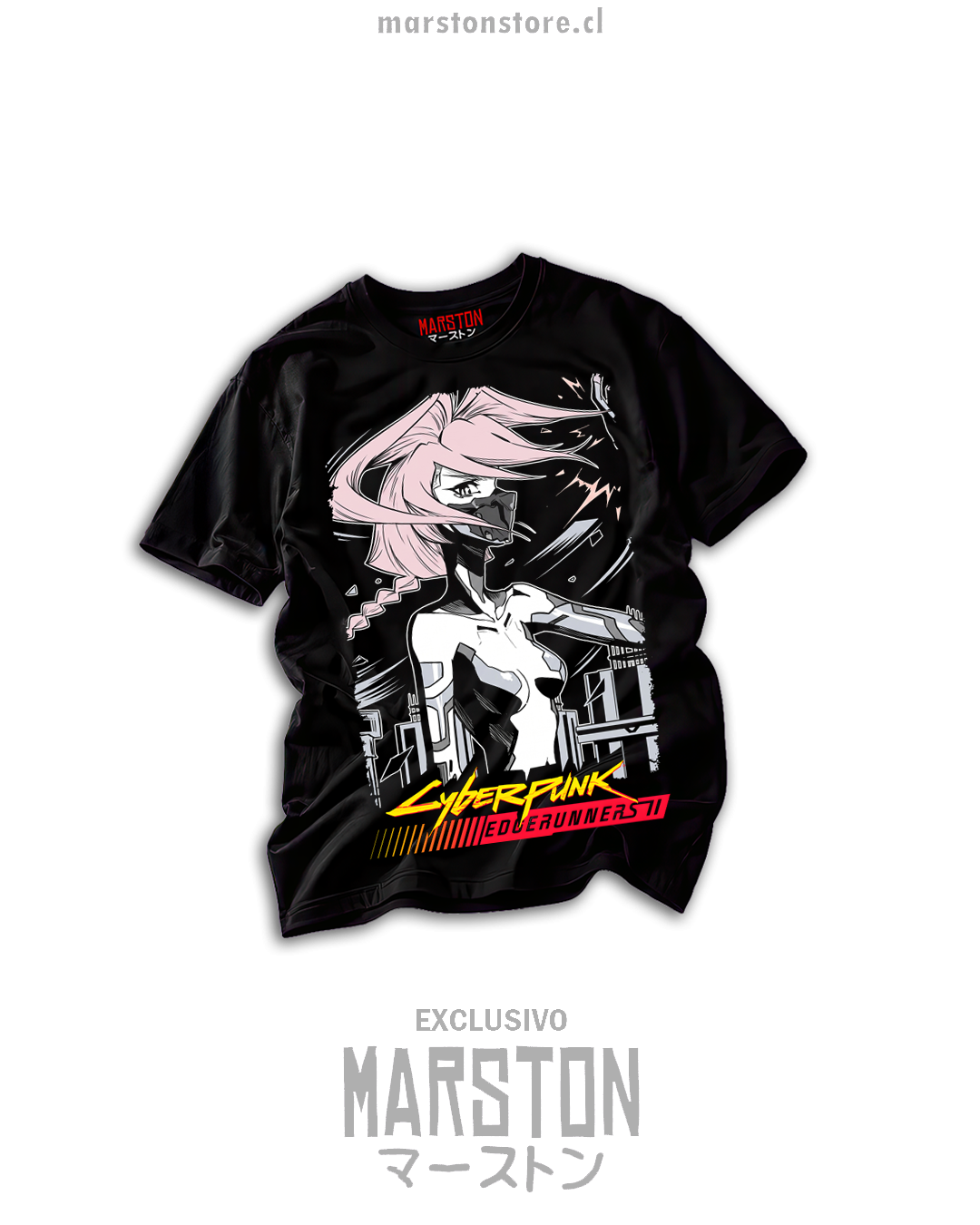 Polera negra Cyberpunk Edgerunners 2 - Talia, diseño 03