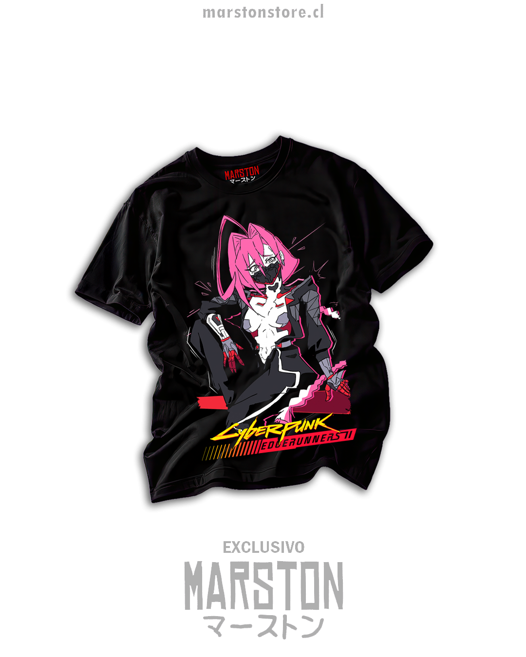 Polera negra Cyberpunk Edgerunners 2 - Talia, diseño 06