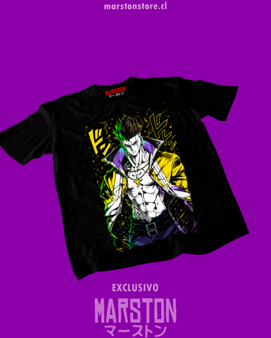 Polera negra de Cyberpunk: Edgerunners con diseño de David Martinez