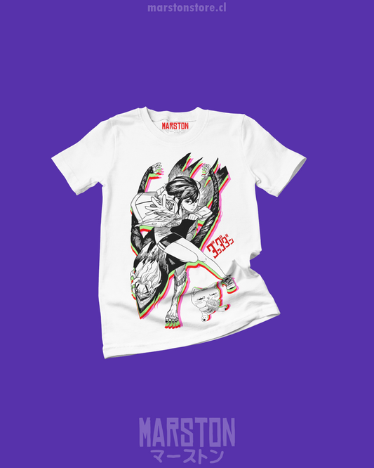 Polera Dandadan con Momo Ayase, Okarun y Turbo Granny