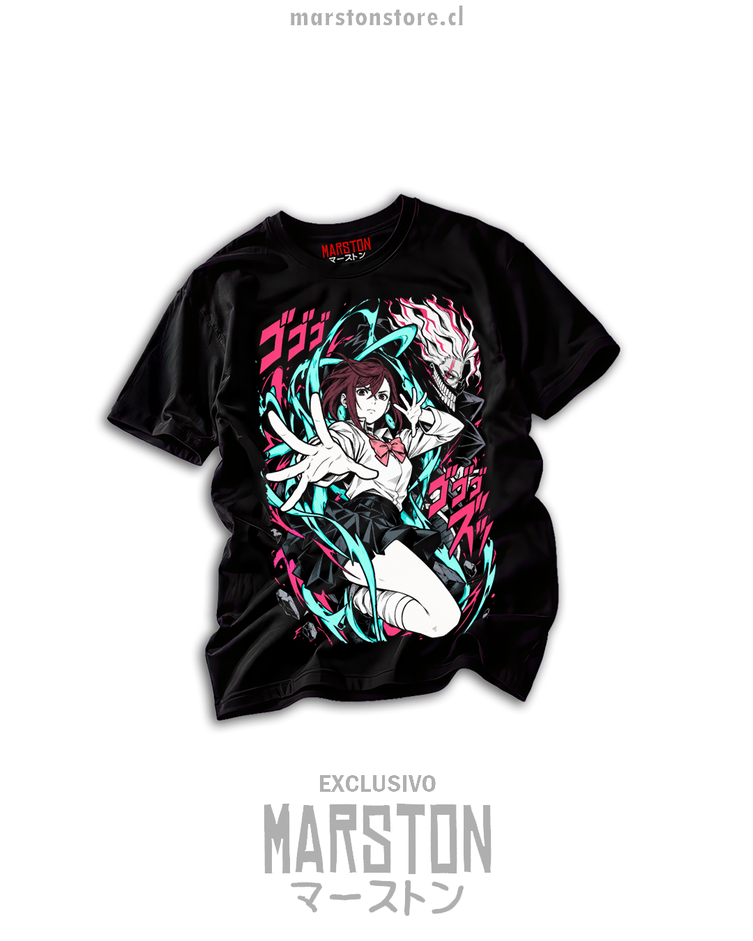 Polera Dandadan - Momo Ayase y Okarun