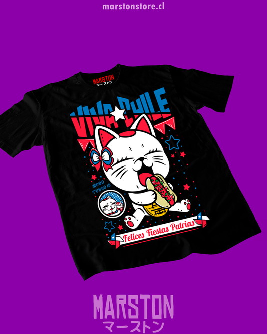 Polera negra Dandadan de Turbo Abuela con diseño especial del 18 de Septiembre