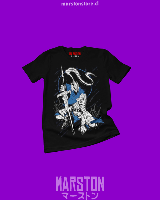 Polera negra Dark Souls con diseño de Artorias of the Abyss