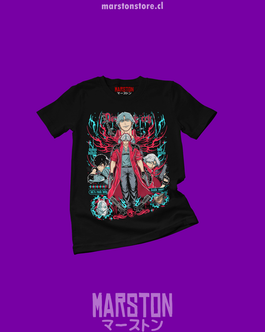 Polera Devil May Cry con diseño de Dante