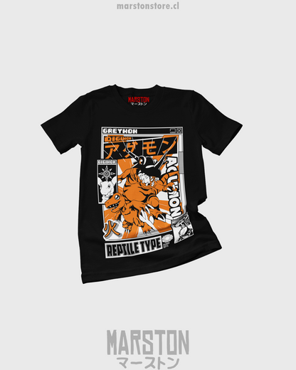 Polera de Digimon con Greymon y Agumon