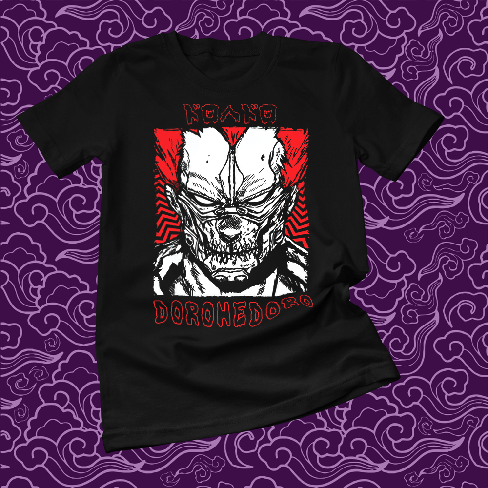 Polera negra Dorohedoro con diseño inspirado en el anime