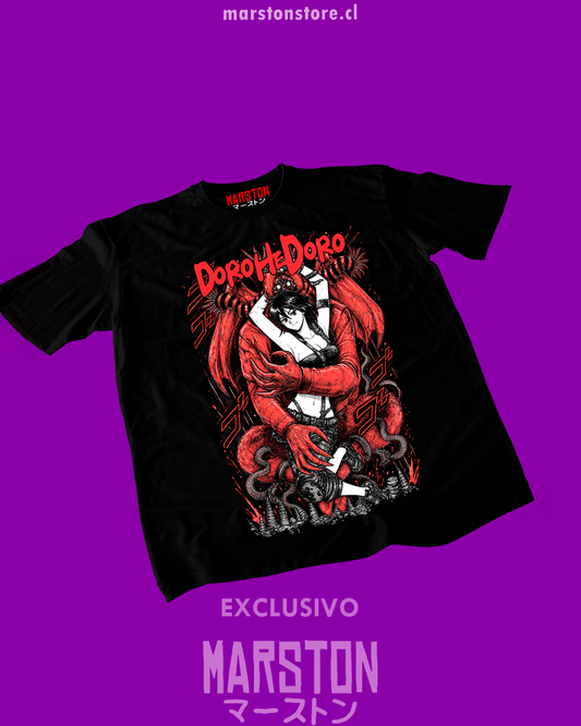 Polera negra Dorohedoro con diseño inspirado en el anime