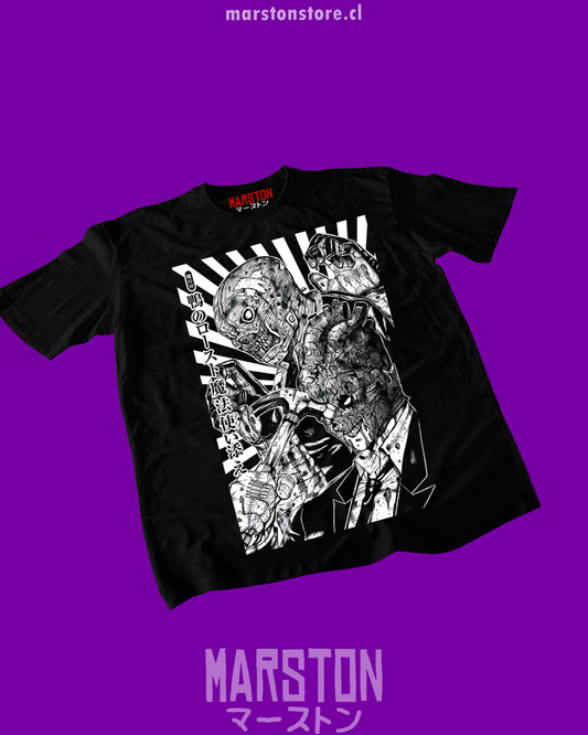 Polera negra Dorohedoro con diseño inspirado en el anime