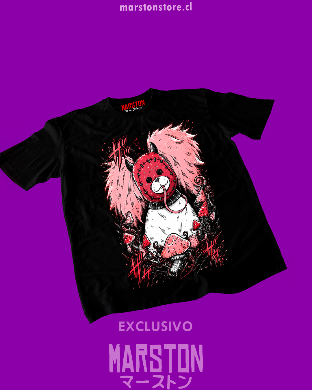 Polera negra Dorohedoro con diseño inspirado en el anime