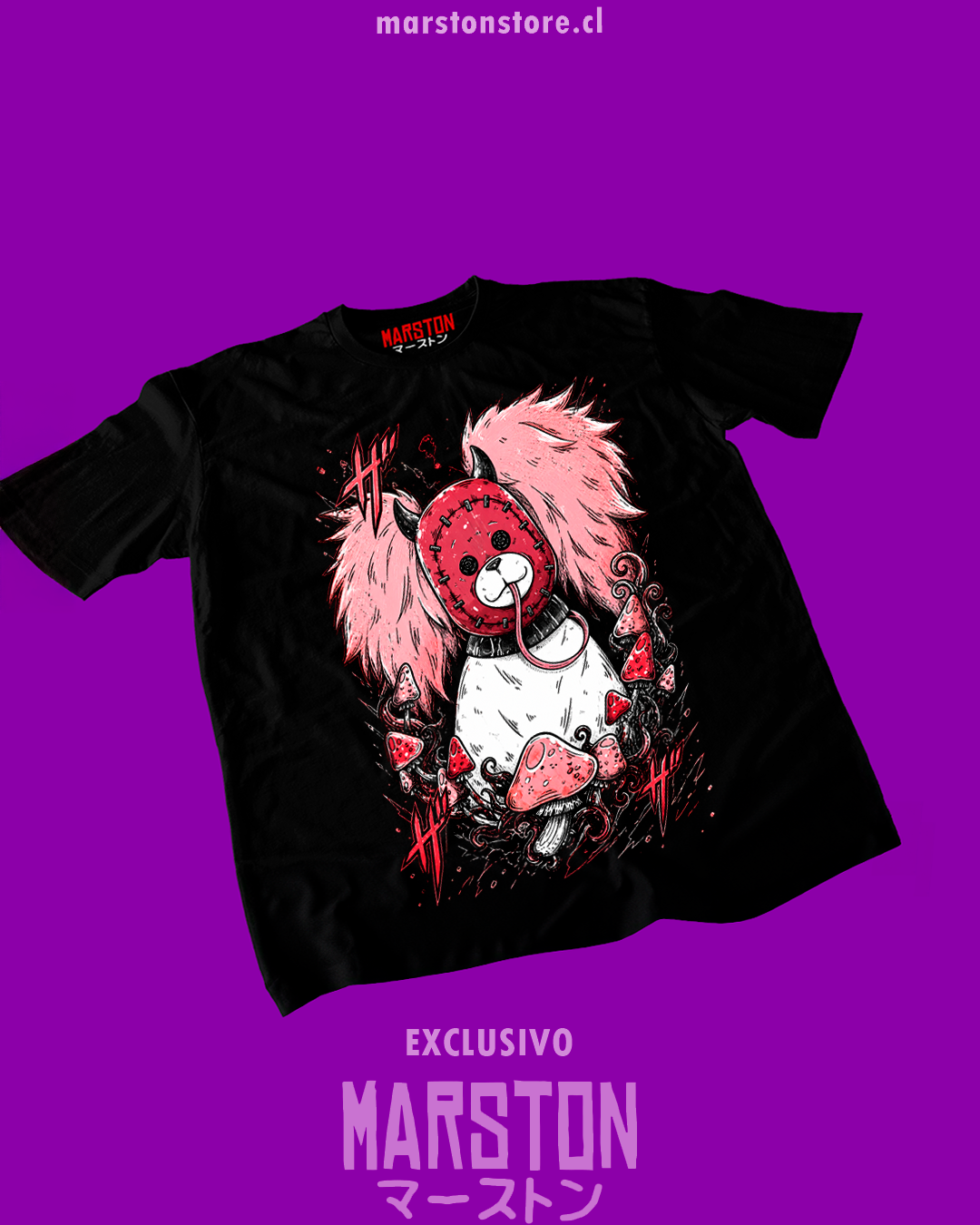 Polera negra Dorohedoro con diseño inspirado en el anime