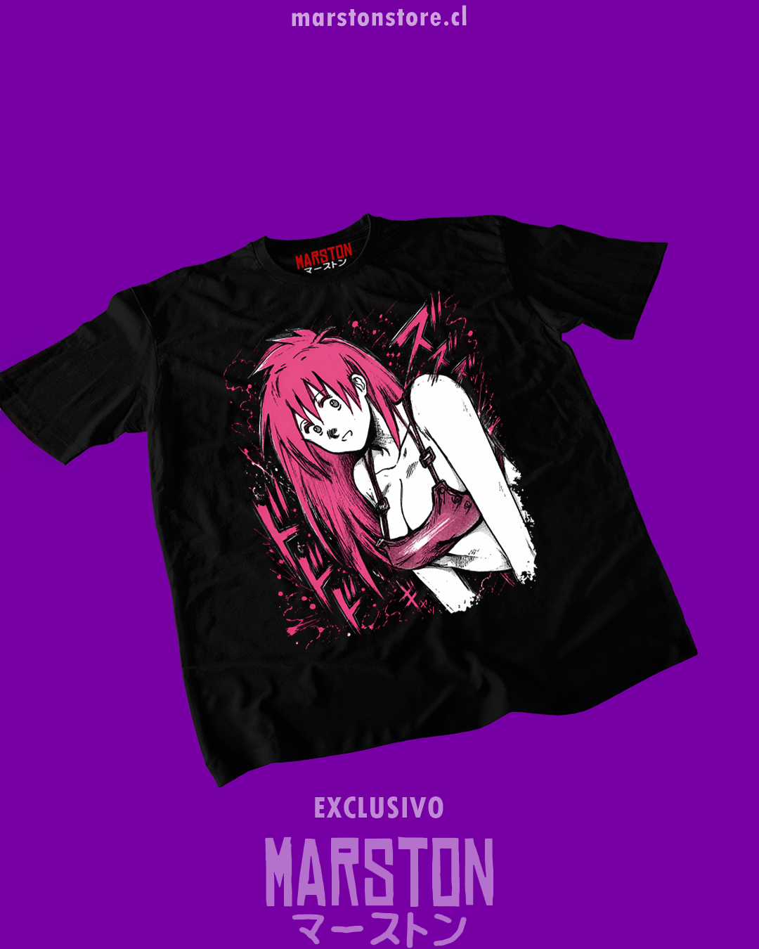 Polera negra Dorohedoro con diseño inspirado en el anime