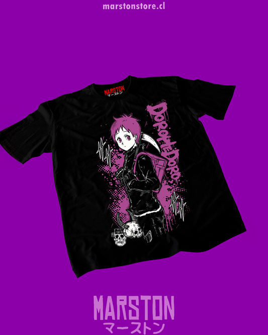 Polera negra Dorohedoro con diseño inspirado en el anime