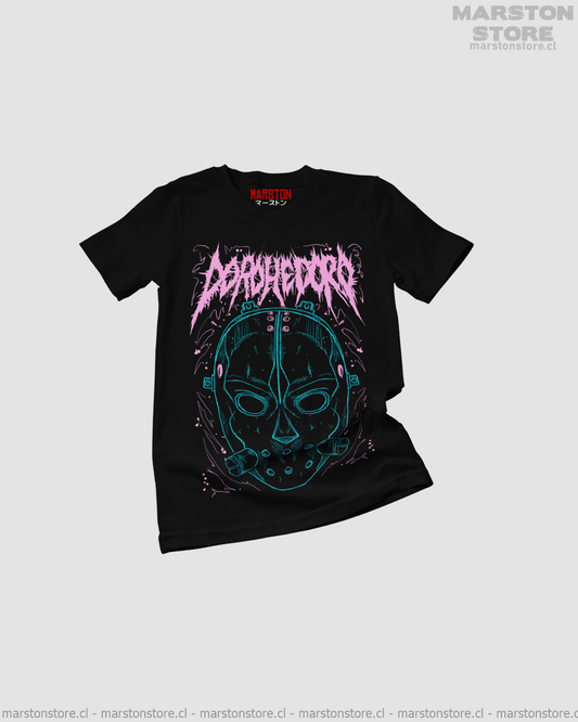Polera negra Dorohedoro con diseño de Nikaido