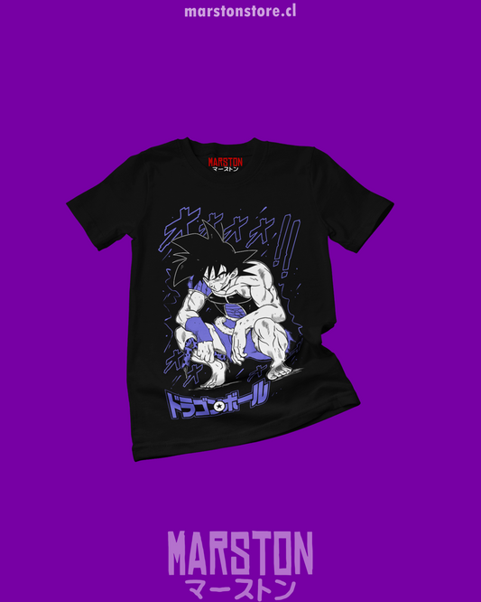 Polera negra Dragon Ball con diseño de Bardock