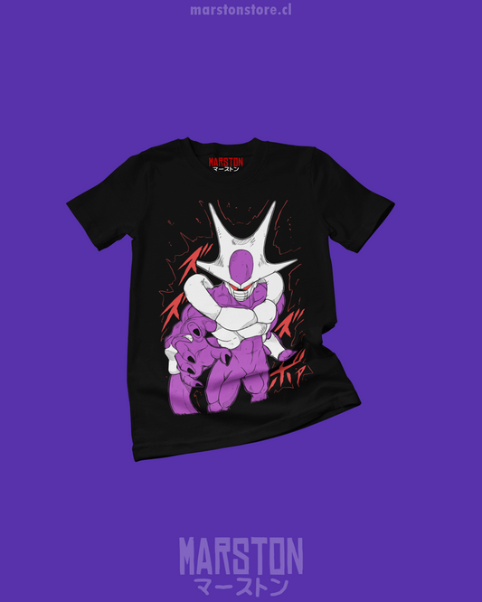 Polera negra Dragon Ball con diseño de Cooler