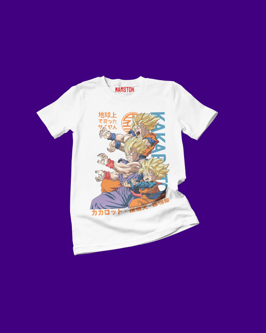 Polera Dragon Ball con Goku, Gohan y Goten