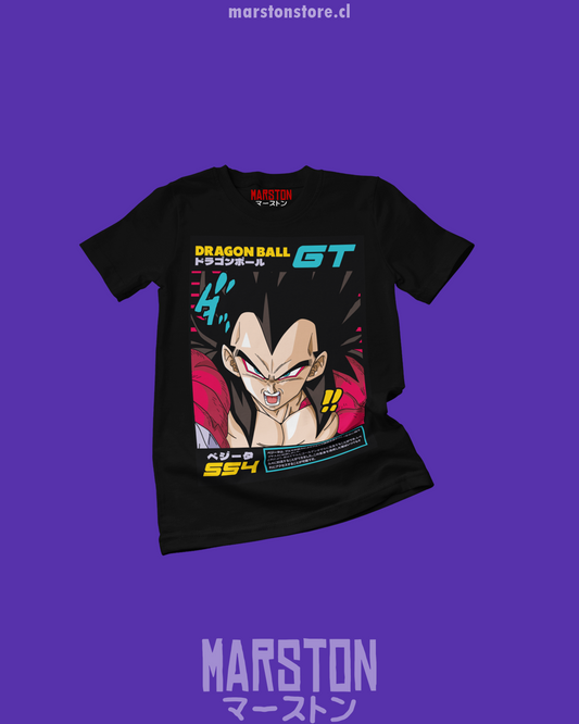 Polera negra Dragon Ball GT con Vegeta Super Saiyan 4