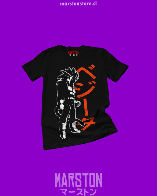 Polera negra Dragon Ball GT con Vegeta Super Saiyan 4