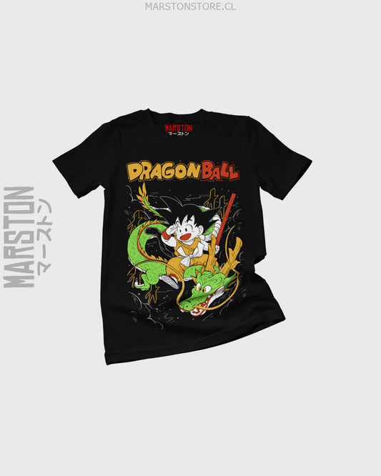 Polera negra Dragon Ball con diseño de Son Goku