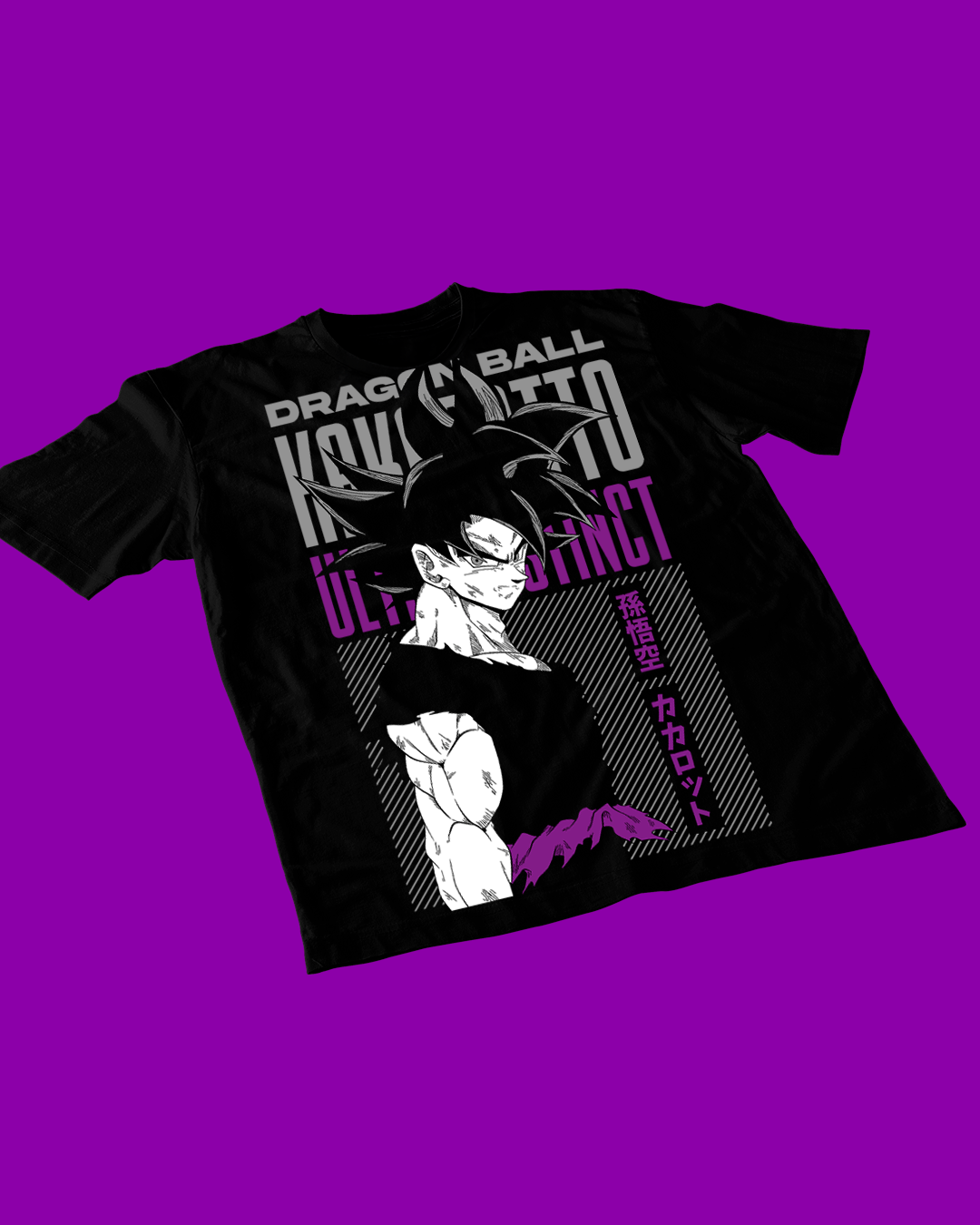 Polera negra Dragon Ball Super con Goku Ultra Instinto