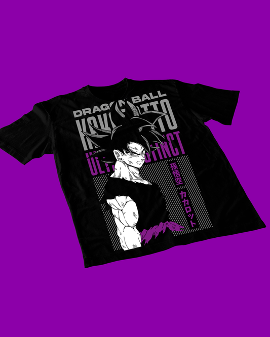 Polera negra Dragon Ball Super con Goku Ultra Instinto
