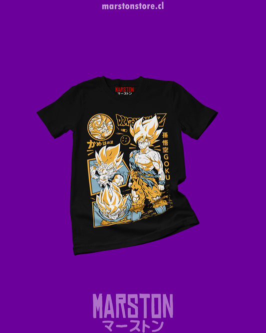 Polera negra Dragon Ball Z con Goku Super Saiyan
