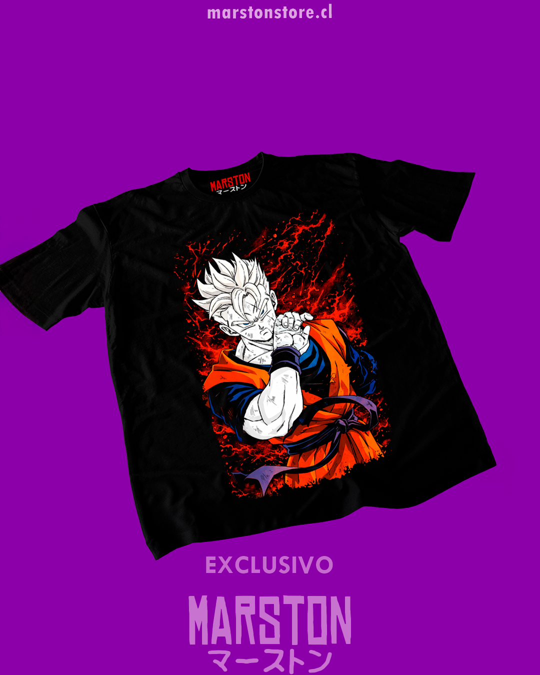 Polera negra Dragon Ball Z con diseño de Mirai Gohan