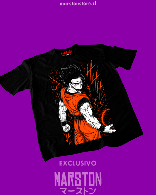 Polera negra Dragon Ball Z con Mystic Gohan