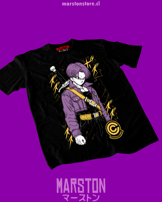 Polera negra Dragon Ball Z con Trunks del futuro
