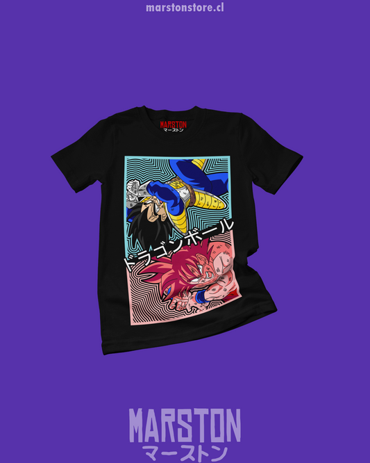Polera Dragon Ball Z con Vegeta vs Goku
