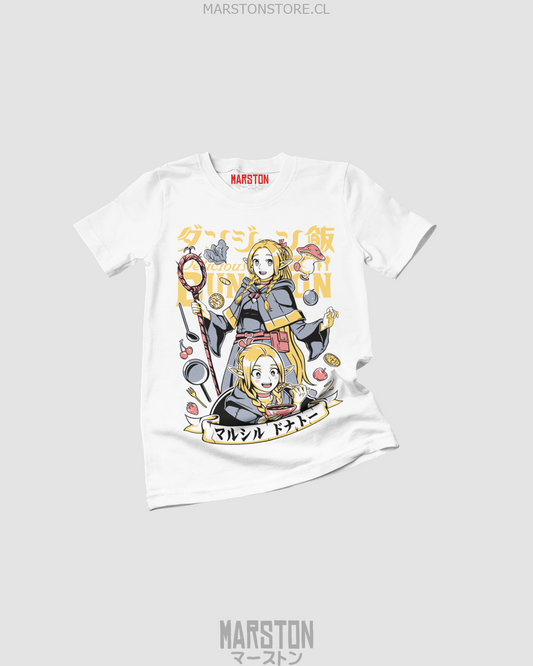 Polera de Dungeon Meshi con Marcille